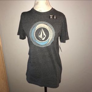 Volcom Gray Logo Tee Size Small NWT